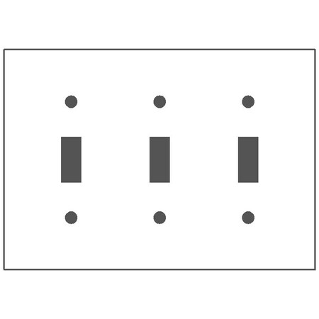 Mulberry Number of Gangs: 3 Steel, Smooth Semi-Gloss Finish, Almond 44073